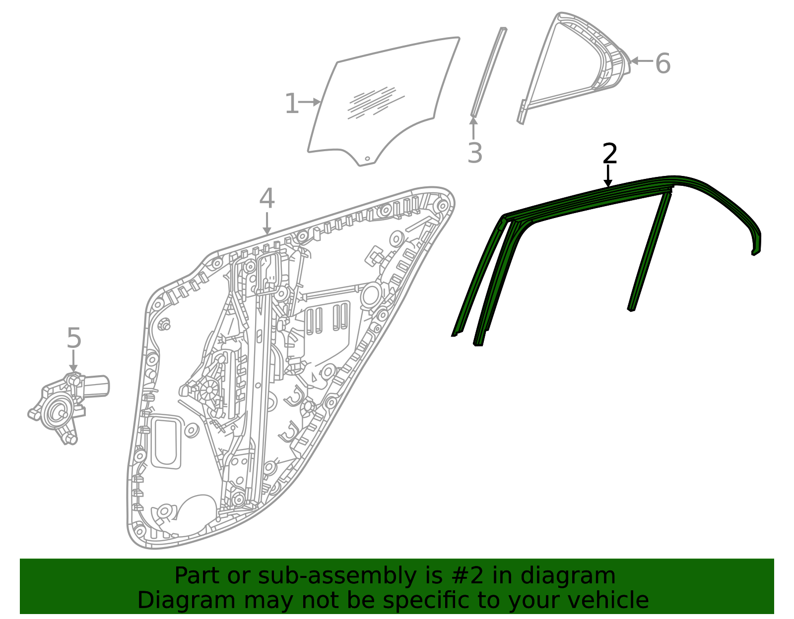 Window Channel - Smooth Window Travel 167-735-74-00 | AutoNation Parts