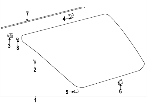 Glass & Hardware for 2025 Toyota 4Runner #0