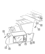 5HB94TL2AA - : Illuminated Visor, Right for Mopar Image