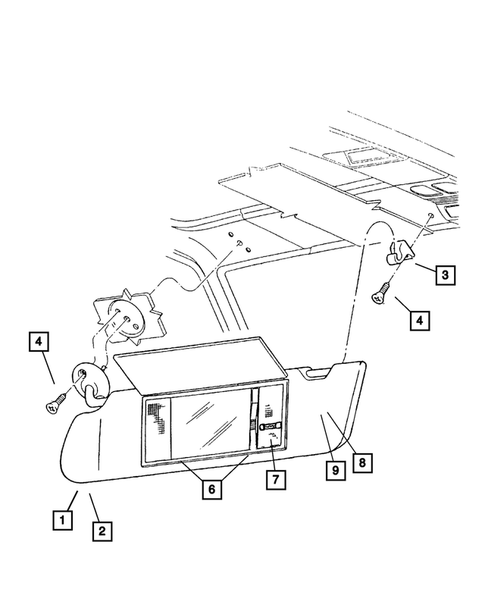 Headliner and Visor for 2001 Jeep Grand Cherokee #1