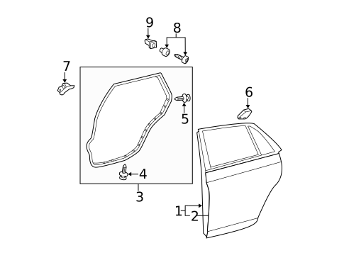Door & Components for 2011 Toyota Avalon #1