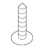 1249305207E - Body: Lower Cover Screw for Kia: Cadenza, Carnival, EV9, Forte Koup, Forte5, K900, Niro, Optima, Rio, Sedona, Sorento, Soul EV, Sportage, Stinger, Telluride Image