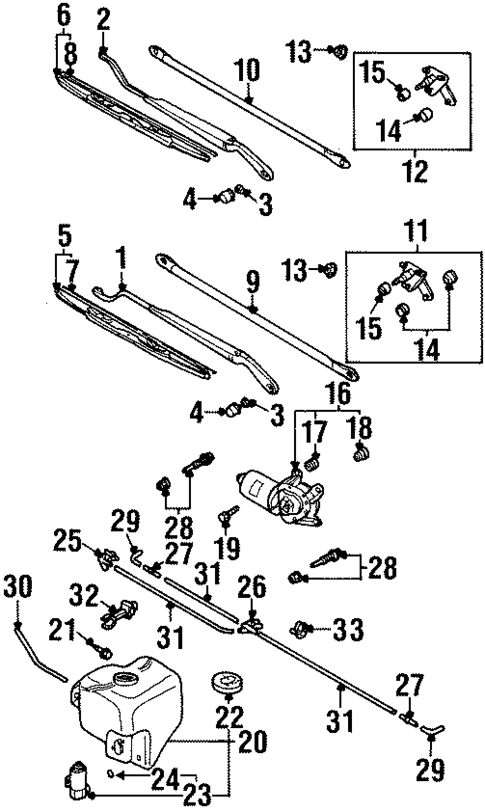 Wiper & Washer Components for 2001 Isuzu VehiCROSS #0