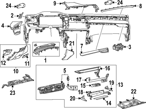 Instrument Panel Components for 2024 Lexus RX450h+ #0