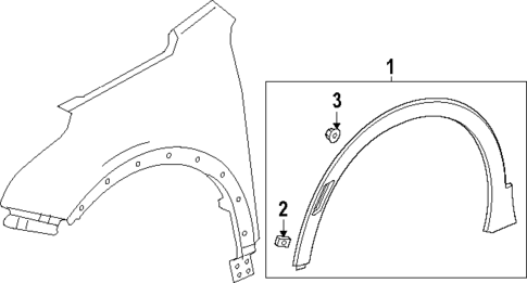 Exterior Trim - Fender for 2022 Buick Envision #1