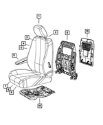 1UQ97BD1AB - Interior Trim: Front Headrest for Mopar Image