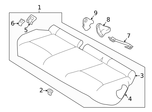 Rear Seat Components for 2019 Nissan Qashqai #1