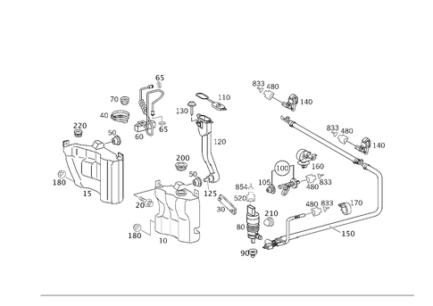 Pane Washer, Headlamp Wiper/Washer for 2008 Mercedes-Benz CLK350 #0
