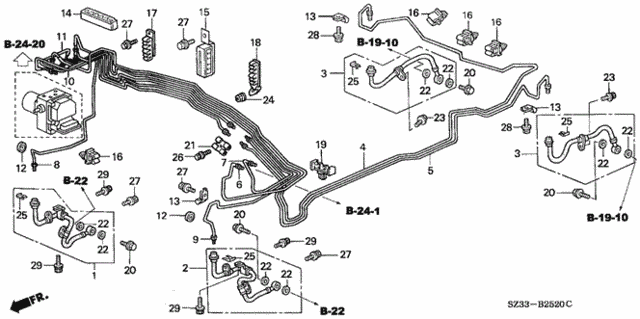 Brake Lines (VSA) ('00-'03) for 2002 Acura RL #0