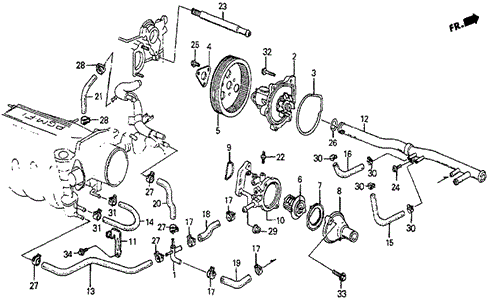 Water Pump (SI) for 1985 Honda Prelude #0