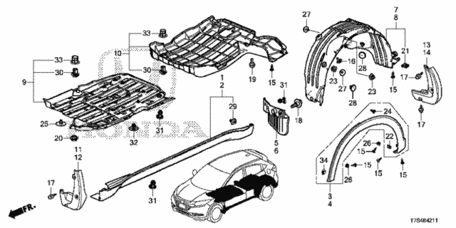Side Sill Garnish - Under Cover for 2019 Honda HR-V #0
