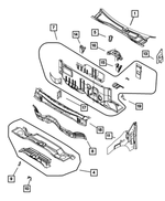 5109393AA - Body Sheet Metal Except Doors: Cowl Plenum To Cowl Side Brace for Mopar Image image