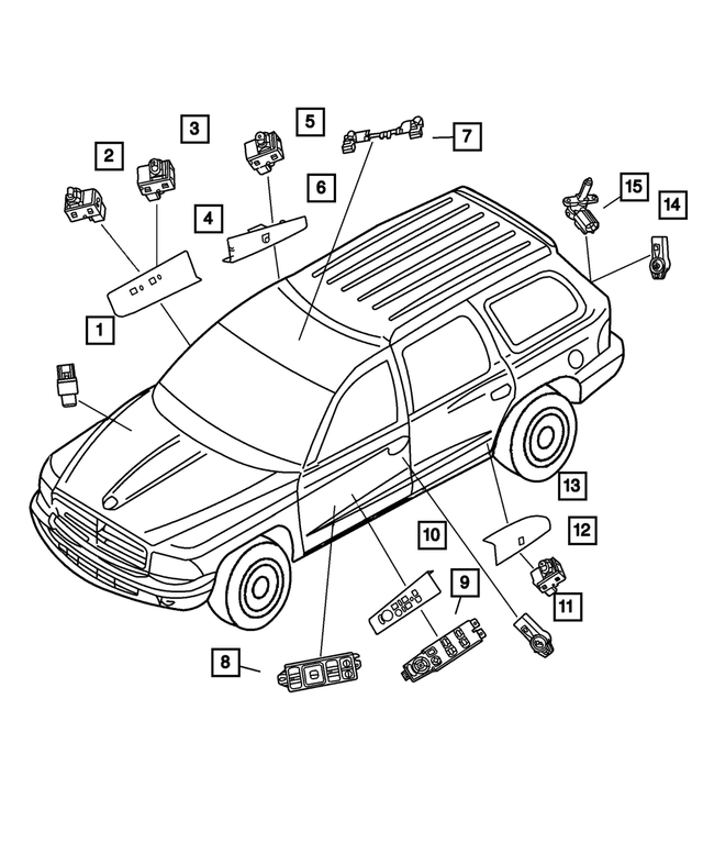 5GU28XDVAA - Electrical: Power Window/door Lock Switch Bezel for Mopar Image image