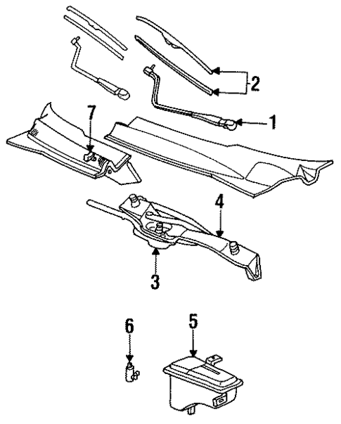 Wiper & Washer Components for 1991 Ford Thunderbird #0