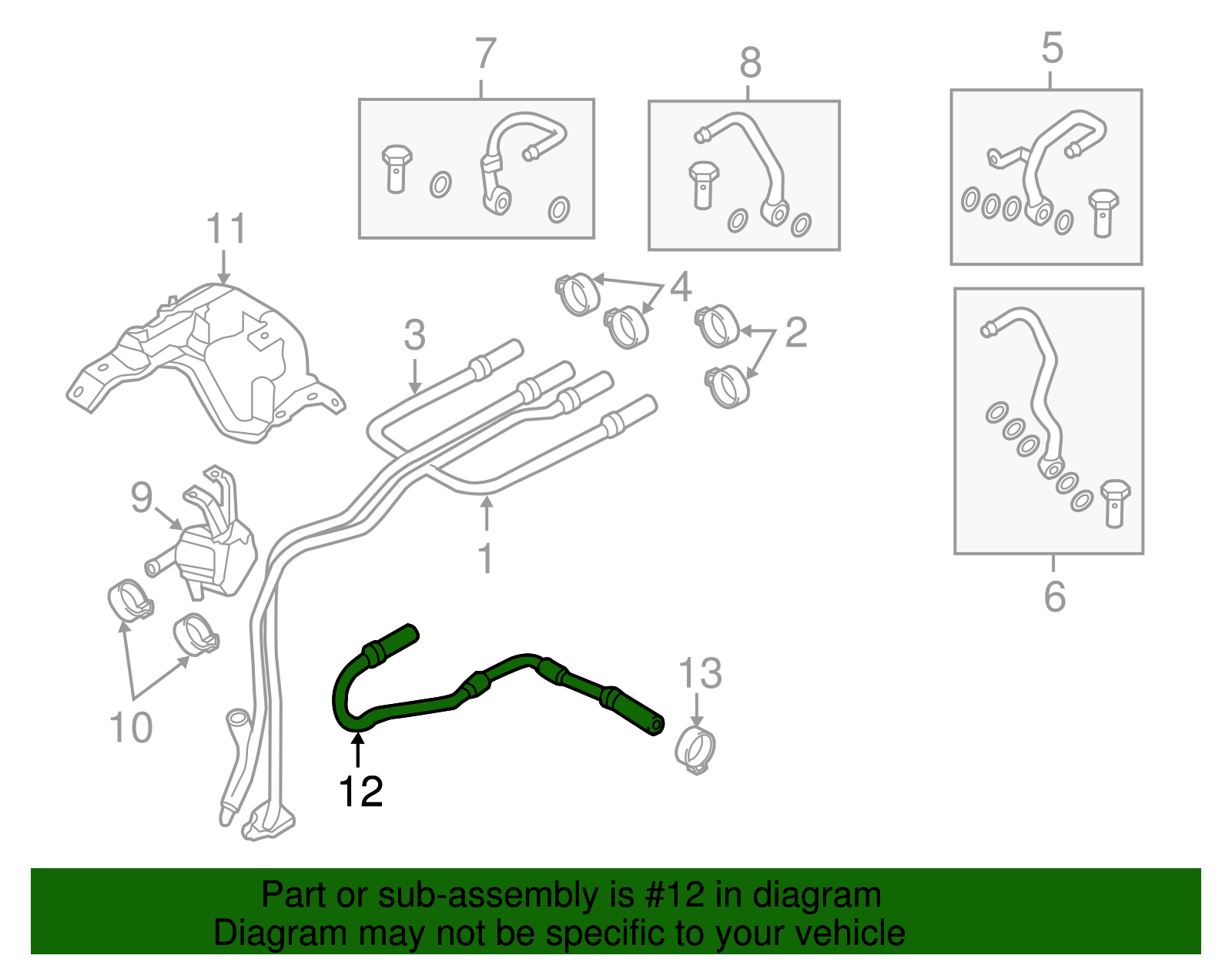 11537843273 - 2012-2019 BMW Connector Pipe (11-53-7-843-273