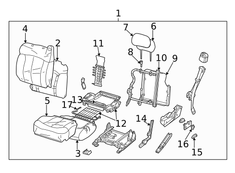 Front Seat Components for 2006 Chevrolet Suburban 2500 #3