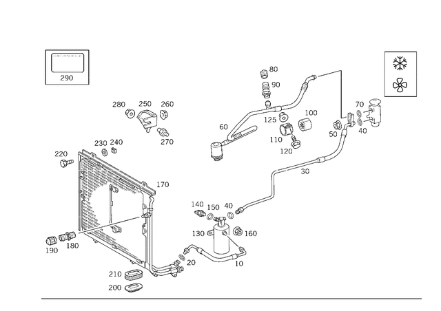 1708300115 - Heating and Ventilation: Piping for Mercedes-Benz: SLK230, SLK320 Image image