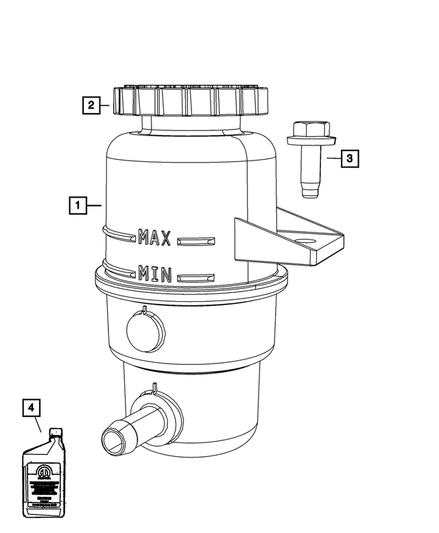 68242956AA - Steering: Power Steering Reservoir Cap for Mopar Image