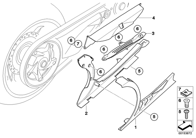 46547685133 - Frame and Mounting Parts: Fillister Head Screw - M6X30 A2-80 for BMW-Motorrad Image