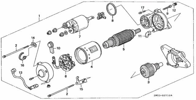 Starter Motor (Mitsuba) for 1997 Acura TL #0