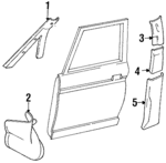 6213128160B0 - : Kick Panel Trim for Toyota: Previa Image