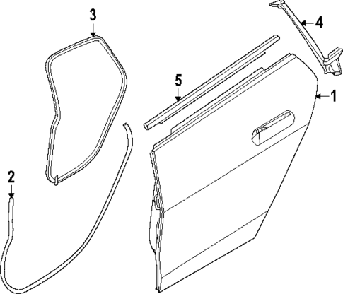 Exterior Trim - Rear Door for 2022 BMW 430i Gran Coupe #0