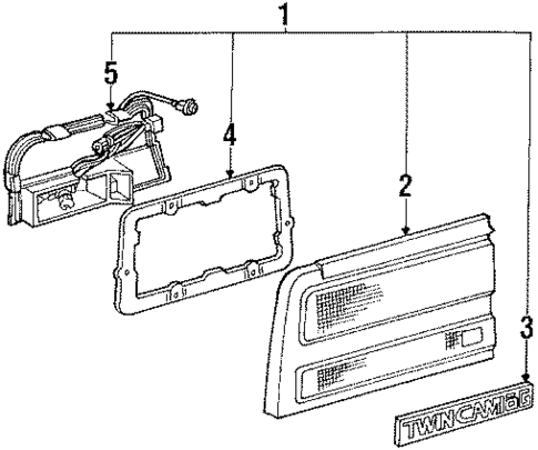 Tail Lamps for 1987 Toyota MR2 #0