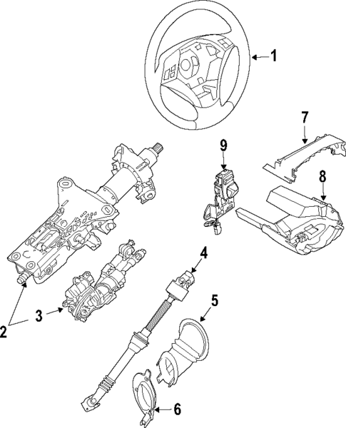 Steering Column for 2008 BMW 535xi #0