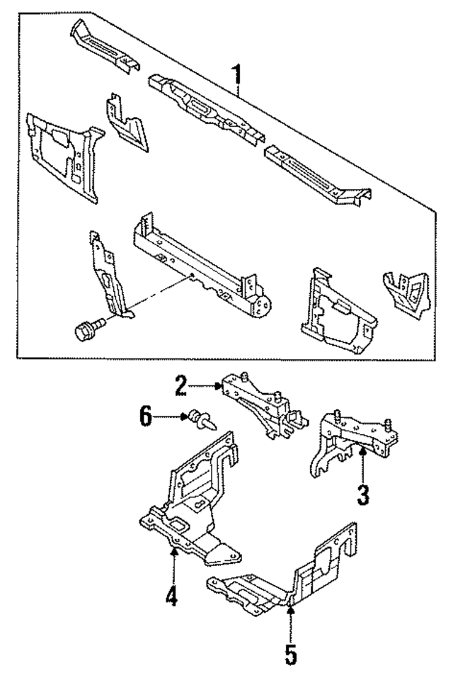 F32Z16138B - Cooling System: Support Assembly for Ford: Probe Image