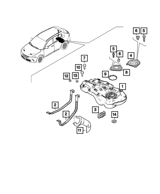 52104849AA - Fuel and Accelerator Pedal: Retainer Clip for Mopar Image image