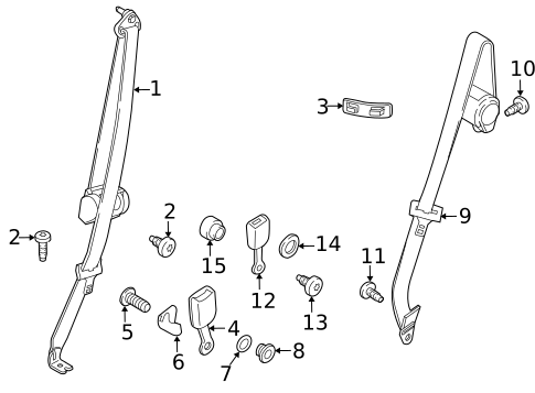 Seat Belt for 2010 Ford Transit Connect #1