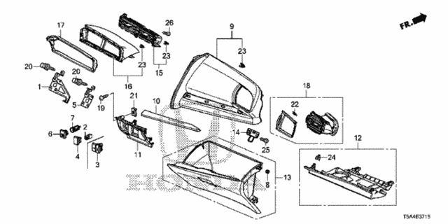 Instrument Panel Garnish (Passenger Side) for 2016 Honda Fit #0