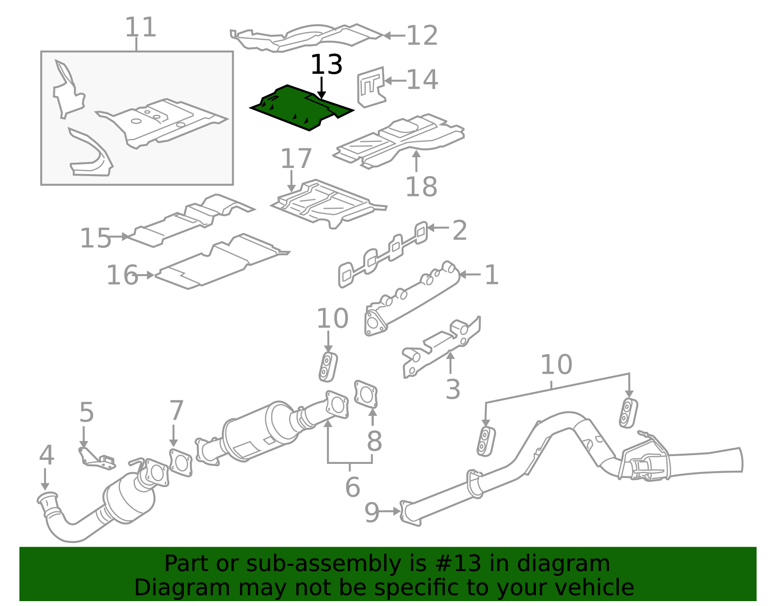 Catalytic Converter Heat Shield 84154095 GM | GMPartsDirect.com