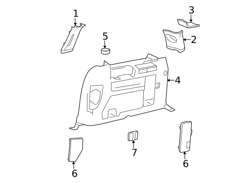 Interior Trim - Side Panel for 2005 Ford Freestar #0