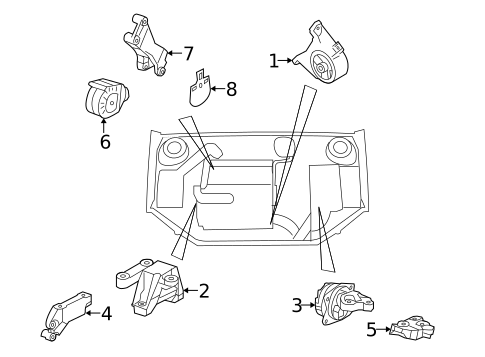 Engine Mounting for 2010 Saab 9-3 #0
