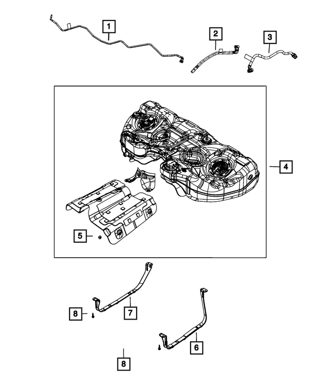 « 68522710AA –  : Alimentation De Carburant Tube pour Mopar Image »
