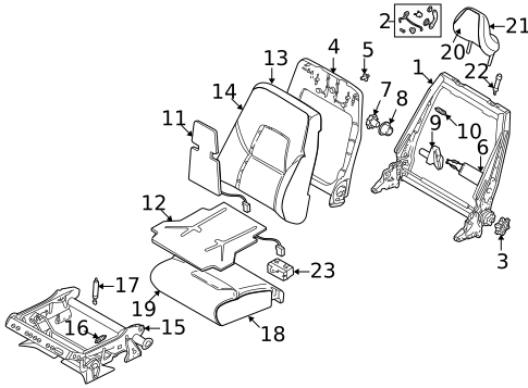 Front Seat Components for 2003 Volvo XC70 #1