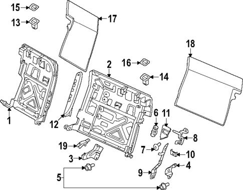 Rear Seat Components for 2024 Porsche Taycan #5