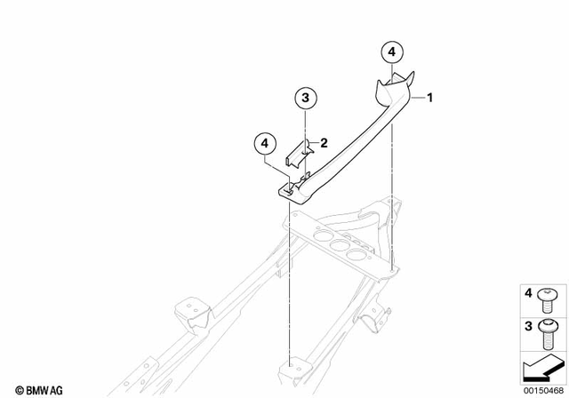 46547685044 - Frame and Mounting Parts: Handle Rear Right -  for BMW-Motorrad Image