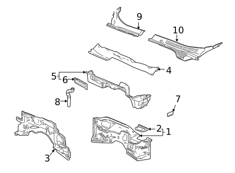 Cowl for 2004 Cadillac XLR #0