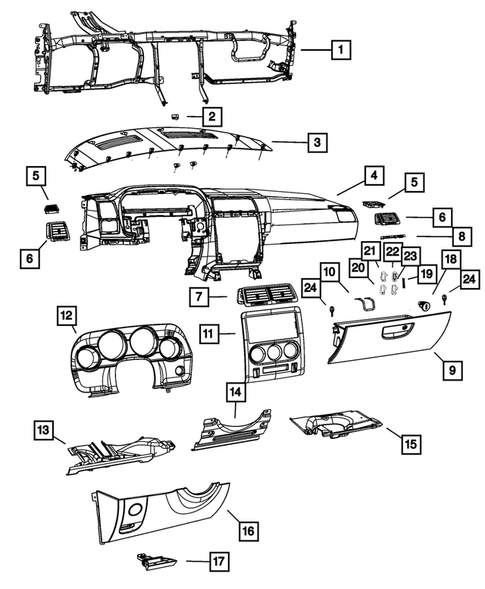Instrument Panel for 2013 Dodge Challenger #0