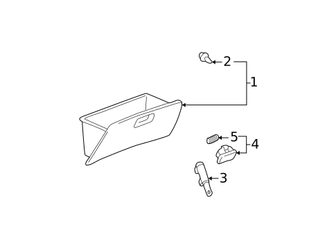 Glove Box for 2004 Pontiac Vibe #0