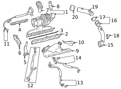 Turbocharger, Supercharger & Ram Air for 2022 Mercedes-Benz GLE 450 SUV #0