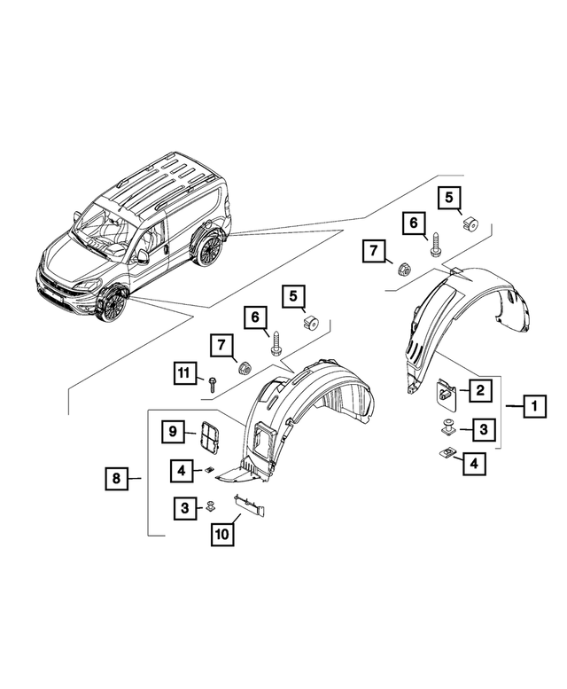 « 68266790AA – Body Sheet Metal Except Doors : Passage De Roue Arrière Cache-roue, Côté Droit pour Mopar Image »