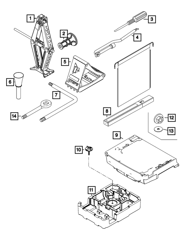 7RE66LXHAA - : Cargo Area Bin for Mopar Image