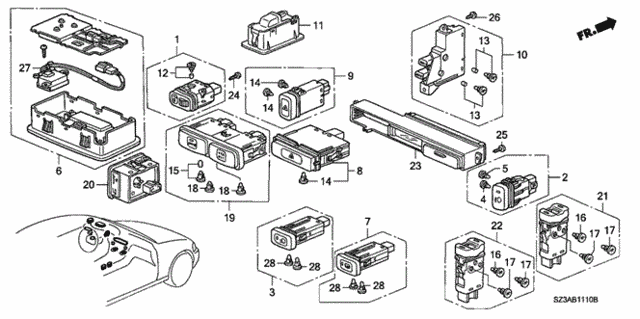 Switch for 2004 Acura RL #0