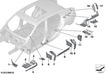 41117301901 - Bodywork: Shaped Part, Bracket, Axle Mount for BMW Image