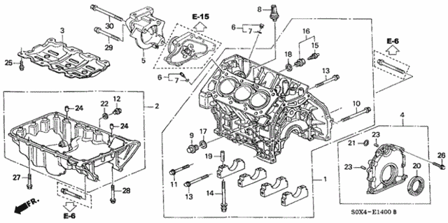 Cylinder Block - Oil Pan for 2004 Honda Odyssey #0