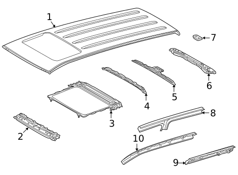 Roof & Components for 2011 Toyota Land Cruiser #0
