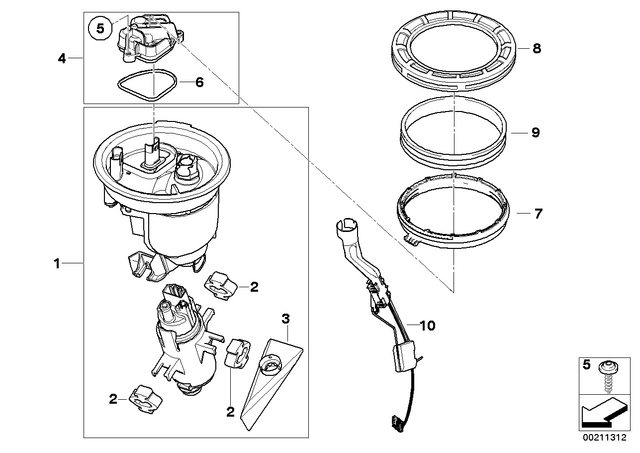 16147705376 - : Fuel Pump Assembly for BMW-Motorrad Image